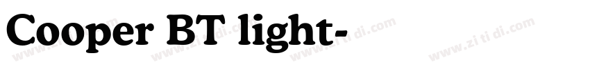 Cooper BT light字体转换